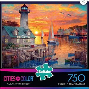 Buffalo Games Cities in Color COLORS OF SUNSET 750 Piece Jigsaw Puzzle 24" x 18"